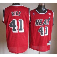 Miami Heat #41 Glen Rice Red Throwback Stitched NBA Jersey