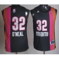 Miami Heat #32 Shaquille O'Neal Black ABA Hardwood Classic Stitched NBA Jersey
