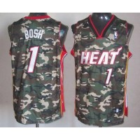 Miami Heat #1 Chris Bosh Camo Stealth Collection Stitched NBA Jersey