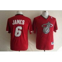 Miami Heat #6 LeBron James Red 2013 Christmas Day Swingman Stitched NBA Jersey