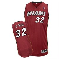 Miami Heat #32 Shaquille O'Neal Red Throwback Stitched NBA Jersey