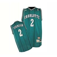 Charlotte Hornets #2 Larry Johnson Green Charlotte Charlotte Hornets Stitched NBA Jersey