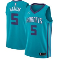 Nike Charlotte Hornets #5 Nicolas Batum Teal NBA Jordan Swingman Icon Edition Jersey