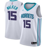 Nike Charlotte Hornets #15 Kemba Walker White NBA Jordan Swingman Association Edition Jersey
