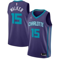 Nike Charlotte Hornets #15 Kemba Walker Purple NBA Jordan Swingman Statement Edition Jersey