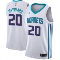 Nike Charlotte Hornets #20 Gordon Hayward White NBA Jordan Swingman Association Edition Jersey