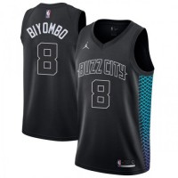 Nike Charlotte Hornets #8 Bismack Biyombo Black NBA Jordan Swingman City Edition Jersey
