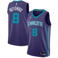 Nike Charlotte Hornets #8 Bismack Biyombo Purple NBA Jordan Swingman Statement Edition Jersey