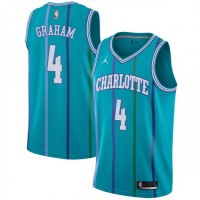Nike Charlotte Hornets #4 Devonte' Graham Aqua NBA Jordan Swingman Hardwood Classics Jersey