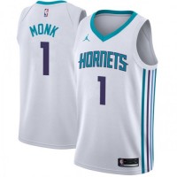 Nike Charlotte Hornets #1 Malik Monk White NBA Jordan Swingman Association Edition Jersey