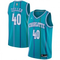 Nike Charlotte Hornets #40 Cody Zeller Aqua NBA Jordan Swingman Hardwood Classics Jersey