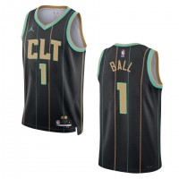 Charlotte Charlotte Hornets #1 LaMelo Ball Unisex Nike Black 2022-23 Swingman Jersey - City Edition