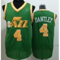 Utah Jazz #4 Adrian Dantley Green Throwback Stitched NBA Jersey