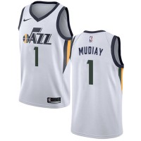 Nike Utah Jazz #1 Emmanuel Mudiay White NBA Swingman Association Edition Jersey