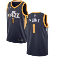 Nike Utah Jazz #1 Emmanuel Mudiay Navy NBA Swingman Icon Edition Jersey