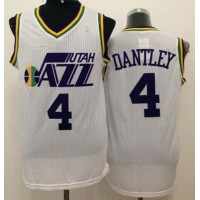 Utah Jazz #4 Adrian Dantley White Throwback Stitched NBA Jersey