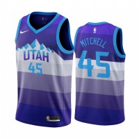 Nike Utah Jazz #45 Donovan Mitchell Men's Hardwood Classic NBA Jersey Purple