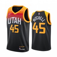 Nike Utah Jazz #45 Donovan Mitchell Black NBA Swingman 2020-21 City Edition Jersey