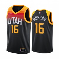 Nike Utah Jazz #16 Juwan Morgan Black NBA Swingman 2020-21 City Edition Jersey