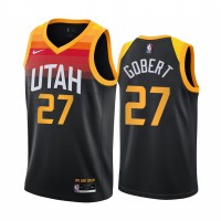 Nike Utah Jazz #27 Rudy Gobert Black NBA Swingman 2020-21 City Edition Jersey