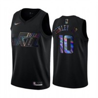 Nike Utah Jazz #10 Mike Conley Jr. Men's Iridescent Holographic Collection NBA Jersey - Black