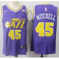 Nike Utah Jazz #45 Donovan Mitchell Purple NBA Swingman Jersey