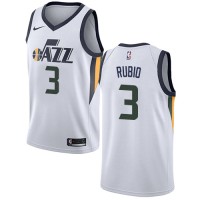 Nike Utah Jazz #3 Ricky Rubio White NBA Swingman Association Edition Jersey