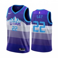 Nike Utah Jazz #22 Rudy Gay Men's Hardwood Classic NBA Jersey Purple