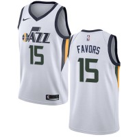 Nike Utah Jazz #15 Derrick Favors White NBA Swingman Association Edition Jersey