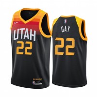 Nike Utah Jazz #22 Rudy Gay Black NBA Swingman 2020-21 City Edition Jersey