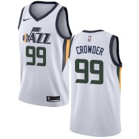 Nike Utah Jazz #99 Jae Crowder White NBA Swingman Association Edition Jersey