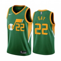 Utah Utah Jazz #22 Rudy Gay Green NBA Swingman 2020-21 Earned Edition Jersey