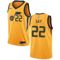Nike Utah Jazz #22 Rudy Gay Yellow NBA Swingman Statement Edition Jersey