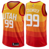 Nike Utah Jazz #99 Jae Crowder Orange NBA Swingman City Edition Jersey