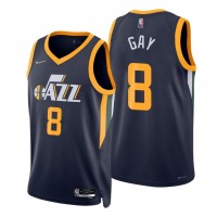 Nike Utah Jazz #8 Rudy Gay Navy Men's 2021-22 NBA 75th Anniversary Diamond Swingman Jersey - Icon Edition