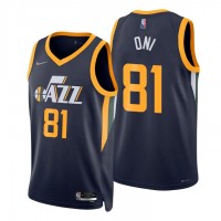 Nike Utah Jazz #81 Miye Oni Navy Men's 2021-22 NBA 75th Anniversary Diamond Swingman Jersey - Icon Edition