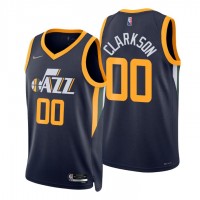 Nike Utah Jazz #00 Jordan Clarkson Navy Men's 2021-22 NBA 75th Anniversary Diamond Swingman Jersey - Icon Edition