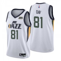 Nike Utah Jazz #81 Miye Oni White Men's 2021-22 NBA 75th Anniversary Diamond Swingman Jersey - Association Edition