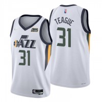 Nike Utah Jazz #31 Macio Teague White Men's 2021-22 NBA 75th Anniversary Diamond Swingman Jersey - Association Edition