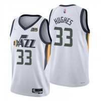 Nike Utah Jazz #33 Elijah Hughes White Men's 2021-22 NBA 75th Anniversary Diamond Swingman Jersey - Association Edition