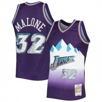 Nike Utah Jazz #32 Karl Malone Mitchell & Ness 1996-97 Hardwood Classics NBA 75th Anniversary Diamond Swingman Jersey - Purple