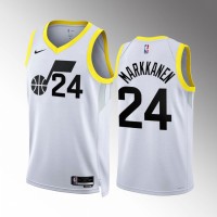 Utah Utah Jazz #24 Lauri Markkanen Men's Black Nike NBA 2022-23 Association Edition Jersey