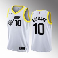 Utah Utah Jazz #10 Leandro Bolmaro Men's Black Nike NBA 2022-23 Association Edition Jersey