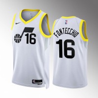 Utah Utah Jazz #16 Simone Fontecchio Men's Black Nike NBA 2022-23 Association Edition Jersey