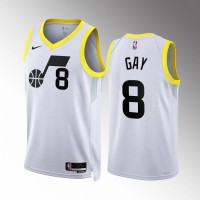 Utah Utah Jazz #8 Rudy Gay Men's Black Nike NBA 2022-23 Association Edition Jersey