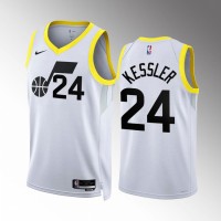 Utah Utah Jazz #24 Walker Kessler Men's Black Nike NBA 2022-23 Association Edition Jersey