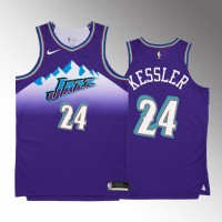 Utah Utah Jazz #24 Walker Kessler Men's Purple Nike NBA 2022-23 Classic Edition Jersey