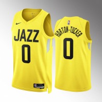 Utah Utah Jazz #0 Talen Horton-Tucker Men's Yellow Nike NBA 2022-23 Icon Edition Jersey