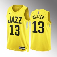 Utah Utah Jazz #13 Jared Butler Men's Yellow Nike NBA 2022-23 Icon Edition Jersey