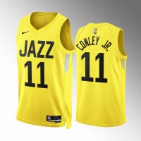 Utah Utah Jazz #11 Mike Conley Jr. Men's Yellow Nike NBA 2022-23 Icon Edition Jersey